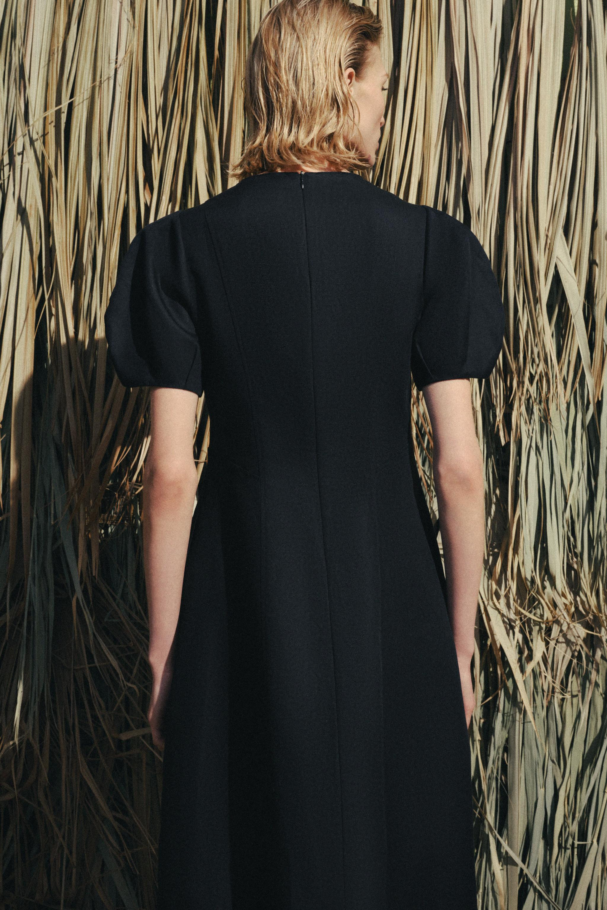 ZW COLLECTION LINEN BLEND MIDI DRESS | Zara US
