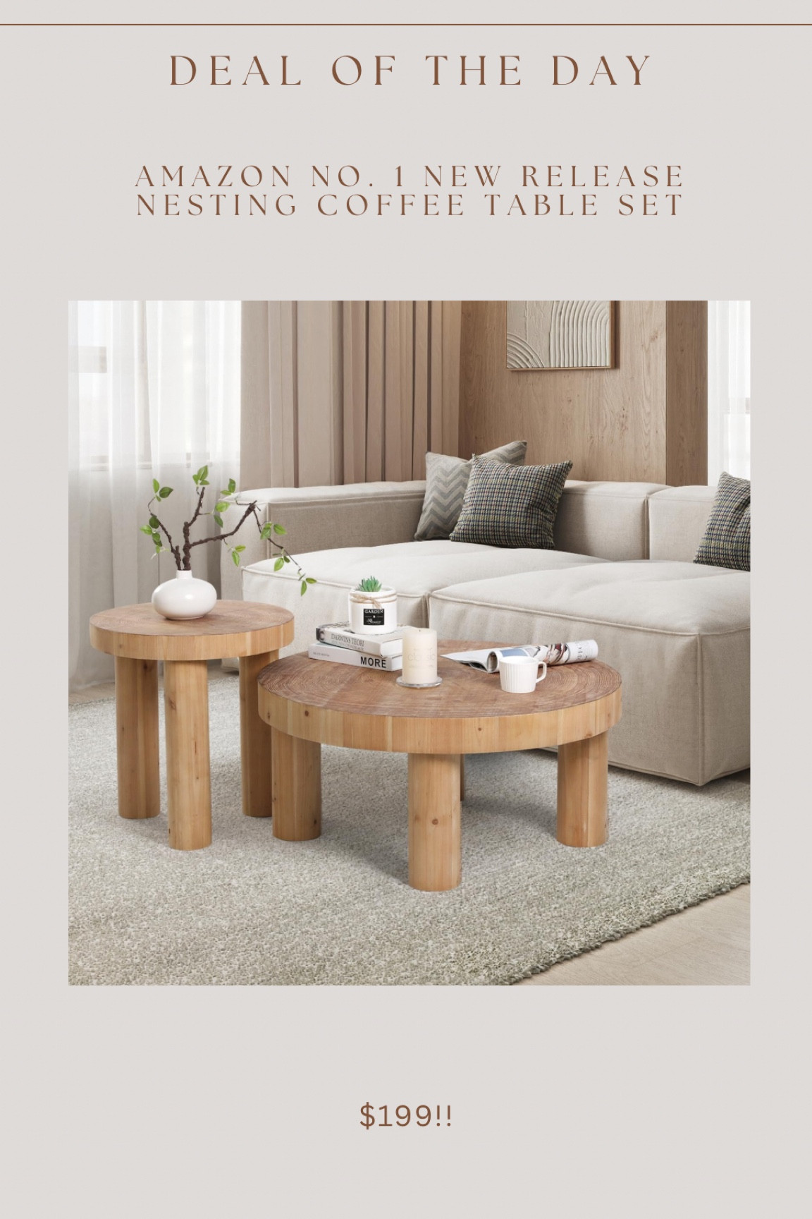 Amazon’s #1 new release item!!! Gorgeous & great priced nesting coffee table set!! 

#LTKFallSale #LTKHome #LTKSaleAlert