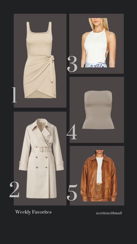 Our favorites from the last week! I love a good trenchcoat for spring and this one from Uniqlo is so good! 

Best sellers, most loved, leather jacket, tube top, open back tip, trench coat, Aritzia, spring style, summer style 

#LTKSeasonal #LTKstyletip
