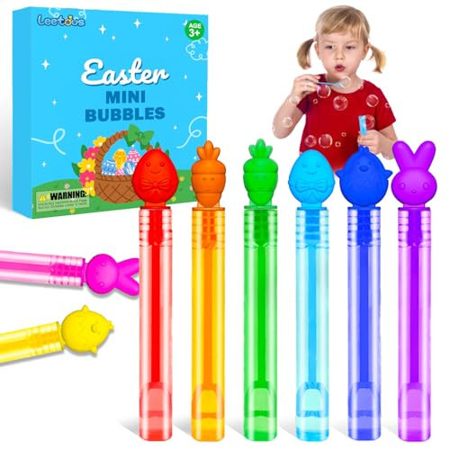 36 Pack Easter Basket Goodie Bag Stuffers Fillers for Toddlers, Mini Spring Bunny Egg Bubbles Toys Gifts Prize for Kids, Easter Party Favor Supplies for Boy Girl, Small Non Candy Classroom Treat Stuff | Amazon (US)