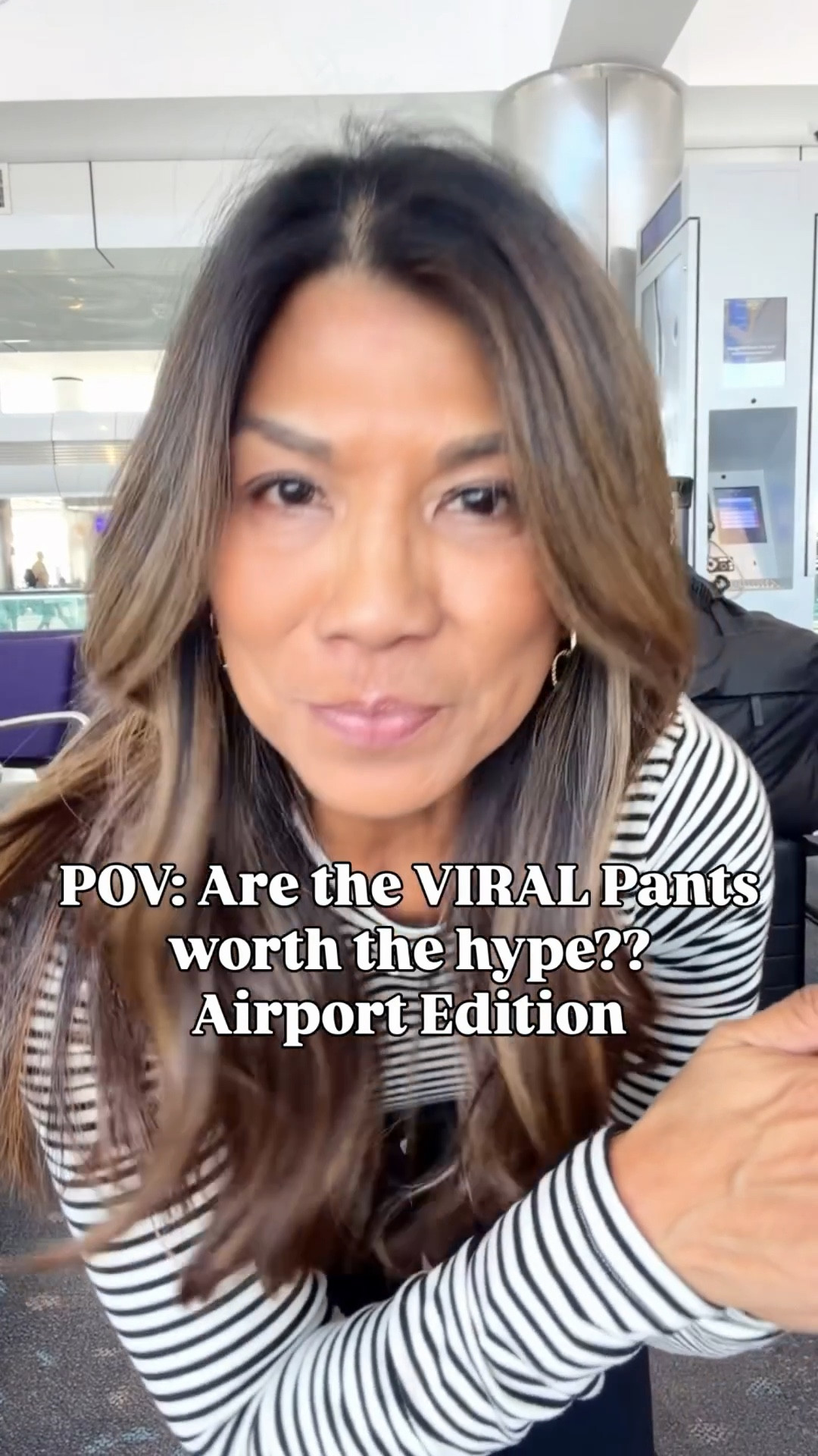 I’m 5’2” 118#ish for reference 
Viral Pants back in stock md so worth the wait! Wearing it in small short length, tts. Worth every penny! I just ordered the gray also. 
Sneakers tts.- color Pearl White 
Wore this on a 7 hour flight to Hawaii. (I wore the last year on a flight to NYC). 
Black luggage is the carryon size. 
Black personal bag is linked too.
I also linked my travel essentials. 
Airport outfit, travel outfit, road trip, fashion over 40, over 50 style, midlife fashion, petite fashion.



#LTKTravel #LTKPetite #LTKOver40