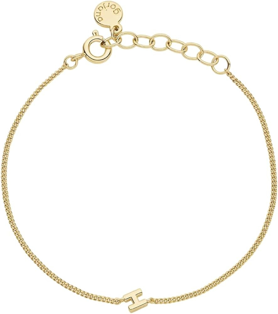 gorjana - Wilder Mini Alphabet Bracelet 6"-7" - 18k Gold or Silver Plated Finish - Personalized B... | Amazon (US)