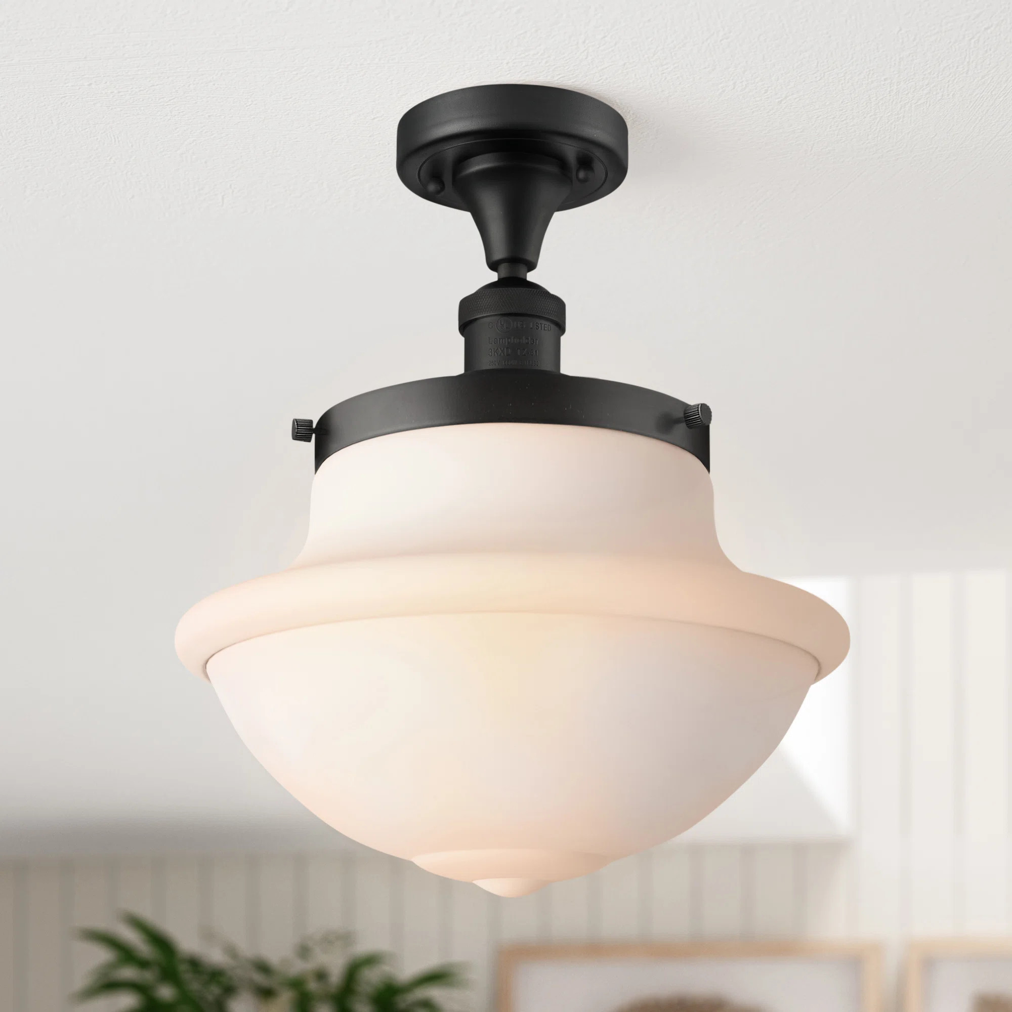 Baptiste Glass Semi Flush Mount | Wayfair North America