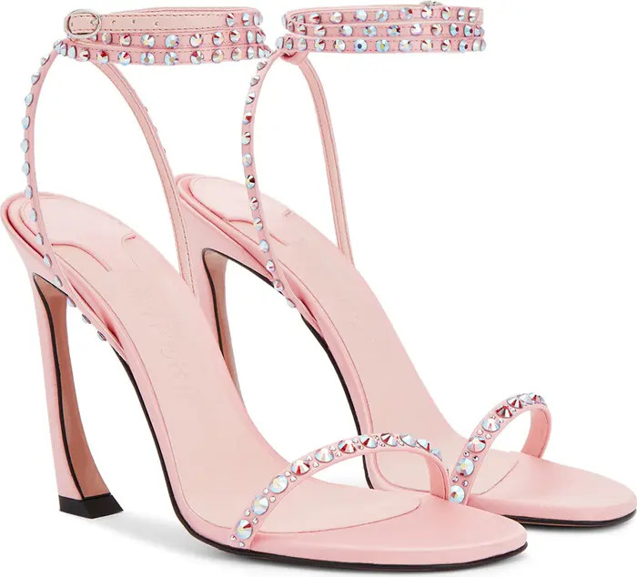Fade Crystal Embellished Ankle Wrap Sandal (Women) | Nordstrom