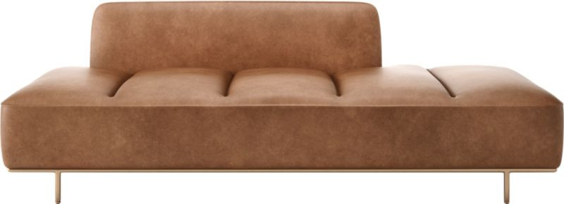 Lawndale Saddle Leather Daybed with Brass Base + Reviews | CB2 | CB2