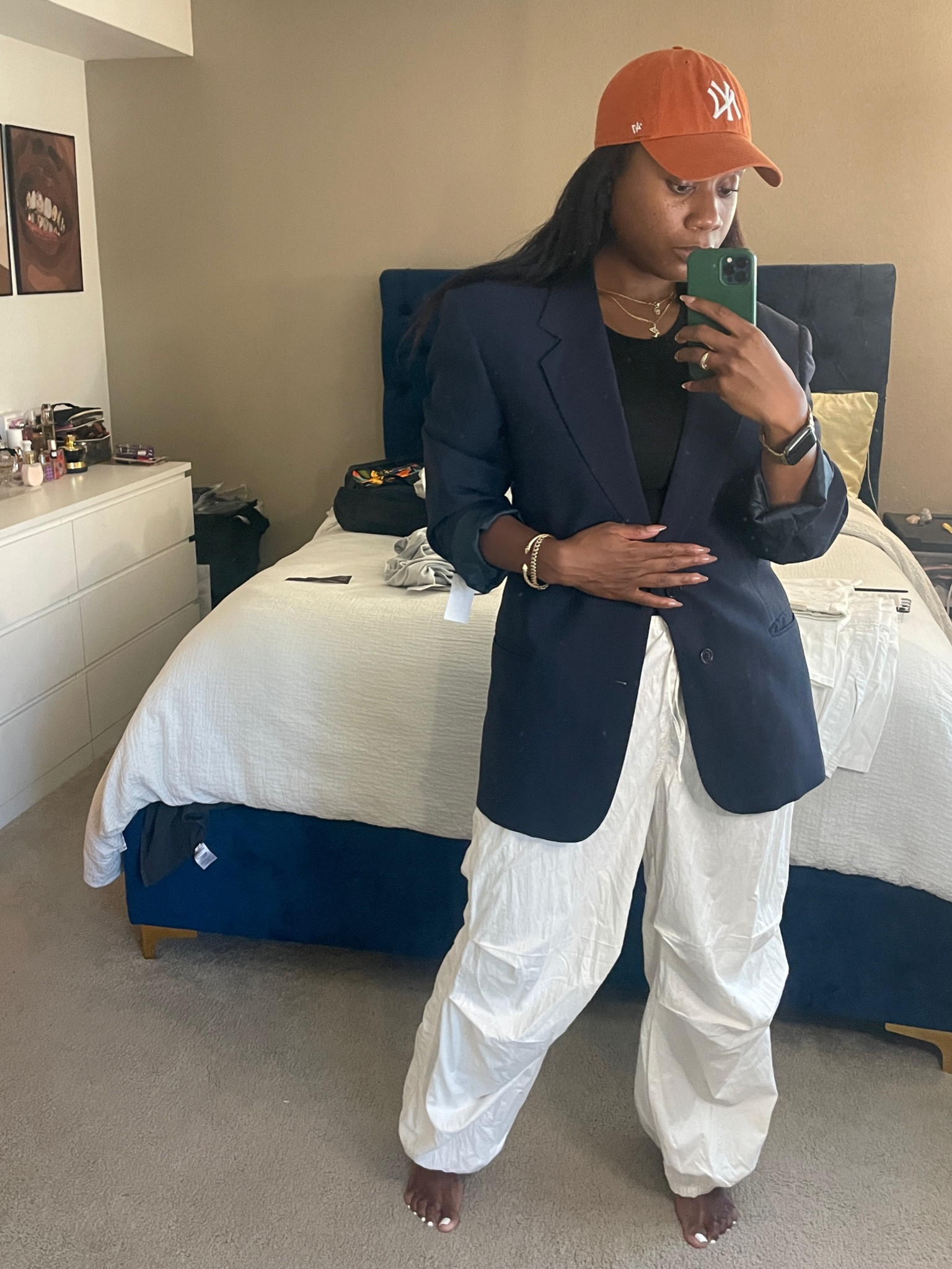 Another oversized option. Buying pants one size too big for an extra oversized look