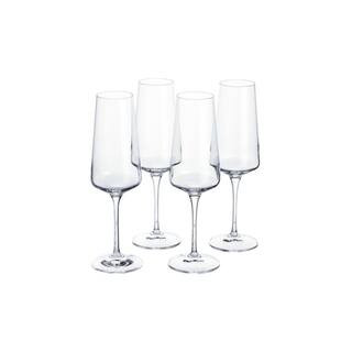 Home Decorators Collection Genoa 12 oz. Lead-Free Crystal Champagne Flutes (Set of 4)-253260 - Th... | The Home Depot