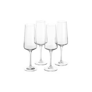 Home Decorators Collection Genoa 12 oz. Lead-Free Crystal Champagne Flutes (Set of 4)-253260 - Th... | The Home Depot