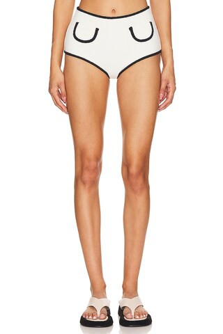 X Olivia Culpo Binded Polly Bikini Bottom in Cream Terry Rib | Revolve Clothing (Global)