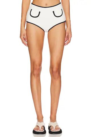 Montce Swim X Olivia Culpo Binded Polly Bikini Bottom in Cream Terry Rib from Revolve.com | Revolve Clothing (Global)