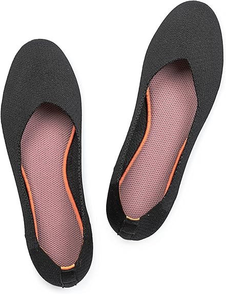 Women’s Knit Ballet Flat Round Toe Slip On Flats Shoes Classic Low Wedge Ballerina Walking Flat... | Amazon (US)