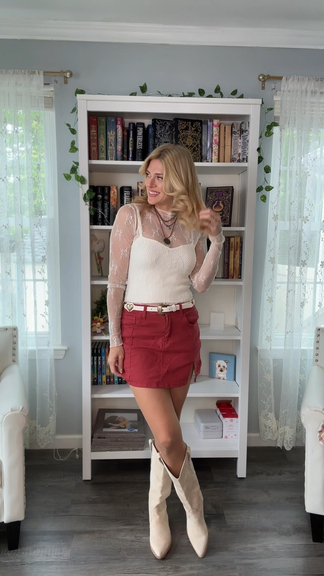 Feminine Western Outfit 🌾👢🤍