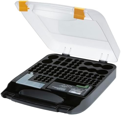 Amazon Basics Battery Organizer with Tester, Wall-Mounted Design, Handle Holds 110 Batteries, Cle... | Amazon (US)