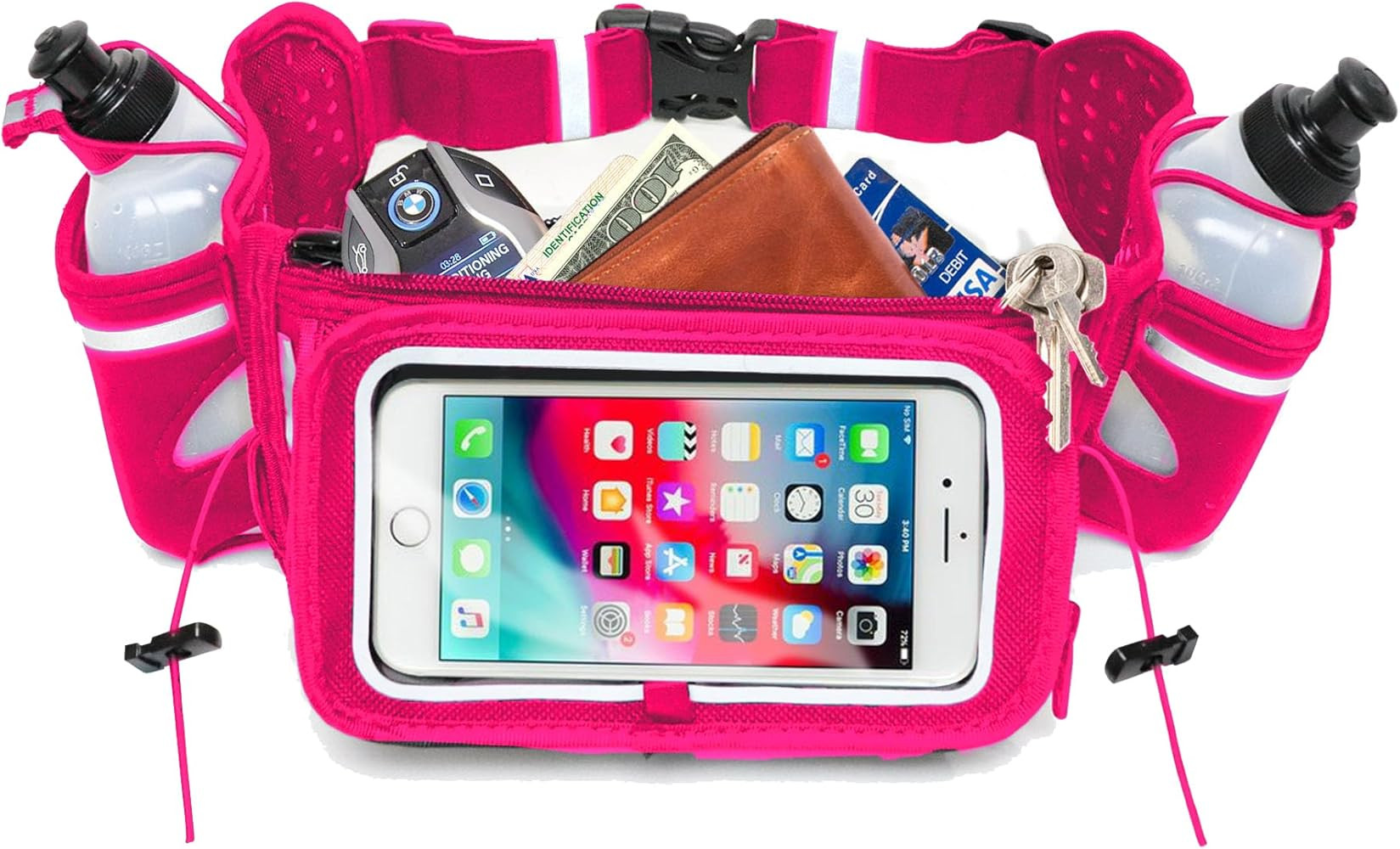 No.1 Hydration Belt by Runtasty - Premium Running Fuel Belt w/2 BPA-Free 10 oz Water Bottles, Til... | Amazon (US)