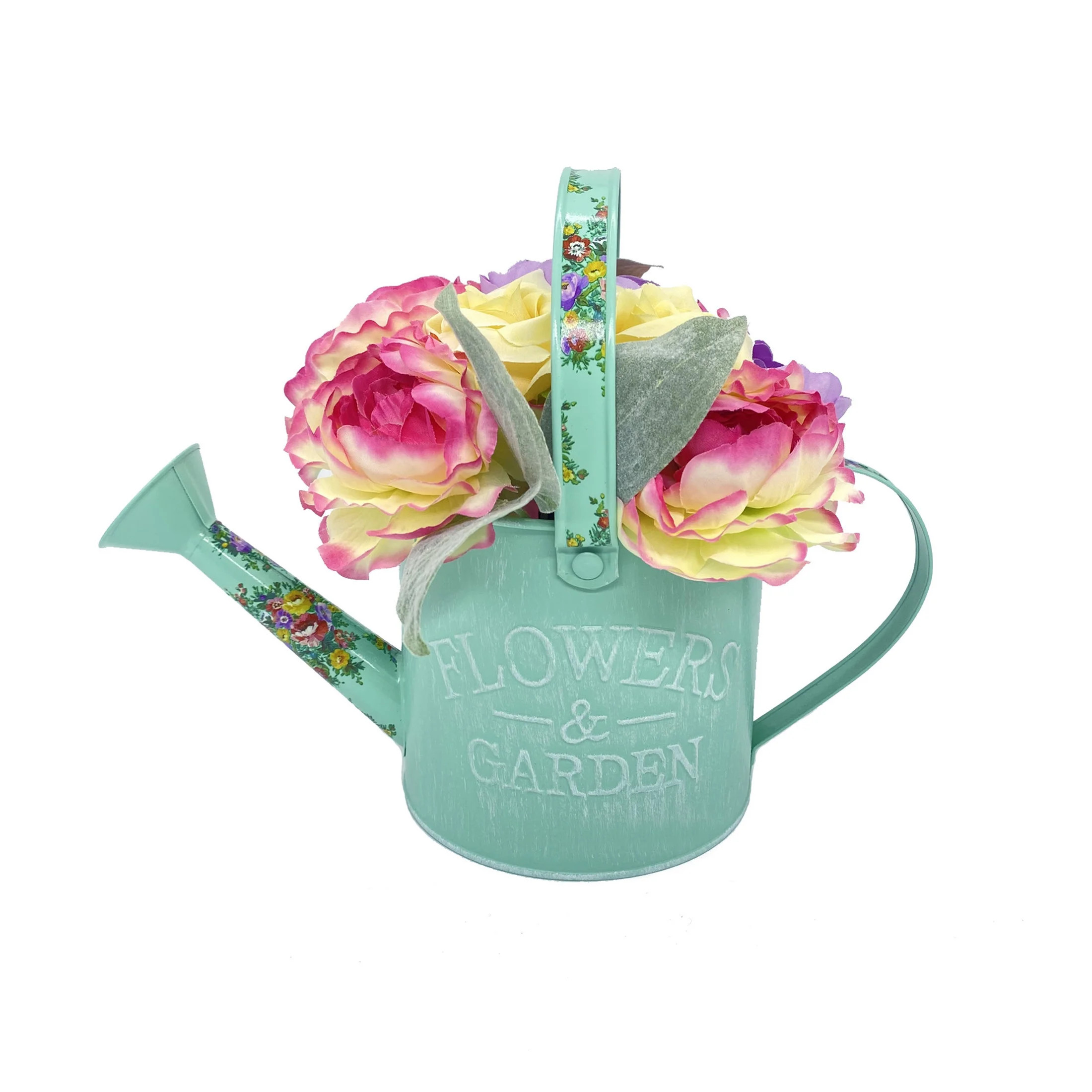 The Pioneer Woman Spring Watering Can Faux Floral Arrangement | Walmart (US)