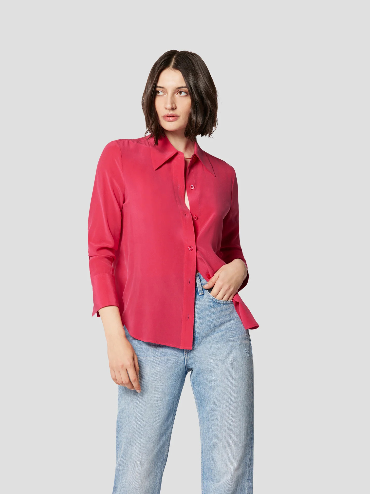 leona long sleeve silk shirt | Equipment