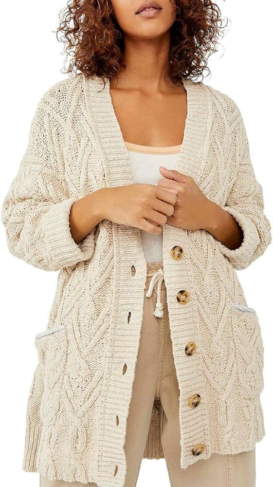 Free People Montana Cable Cardi | Amazon (US)