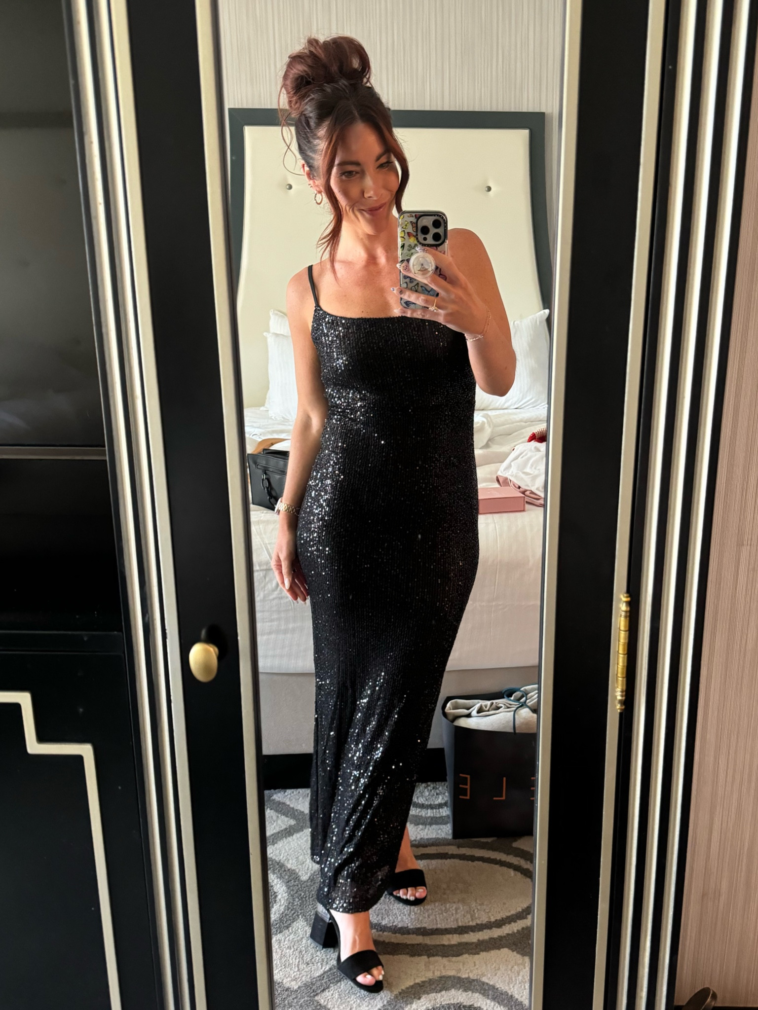 One of my best Amazon buys ever!! Fit like a GLOVE, was so comfortable (the sequins did not rub or irritate me at all), it was a great length so I didn’t have to wear super tall heels, and the back gives it an extra edge. Hands down a beautiful dress for a wedding or special event! 

#LTKWedding #LTKFindsUnder50 #LTKStyleTip