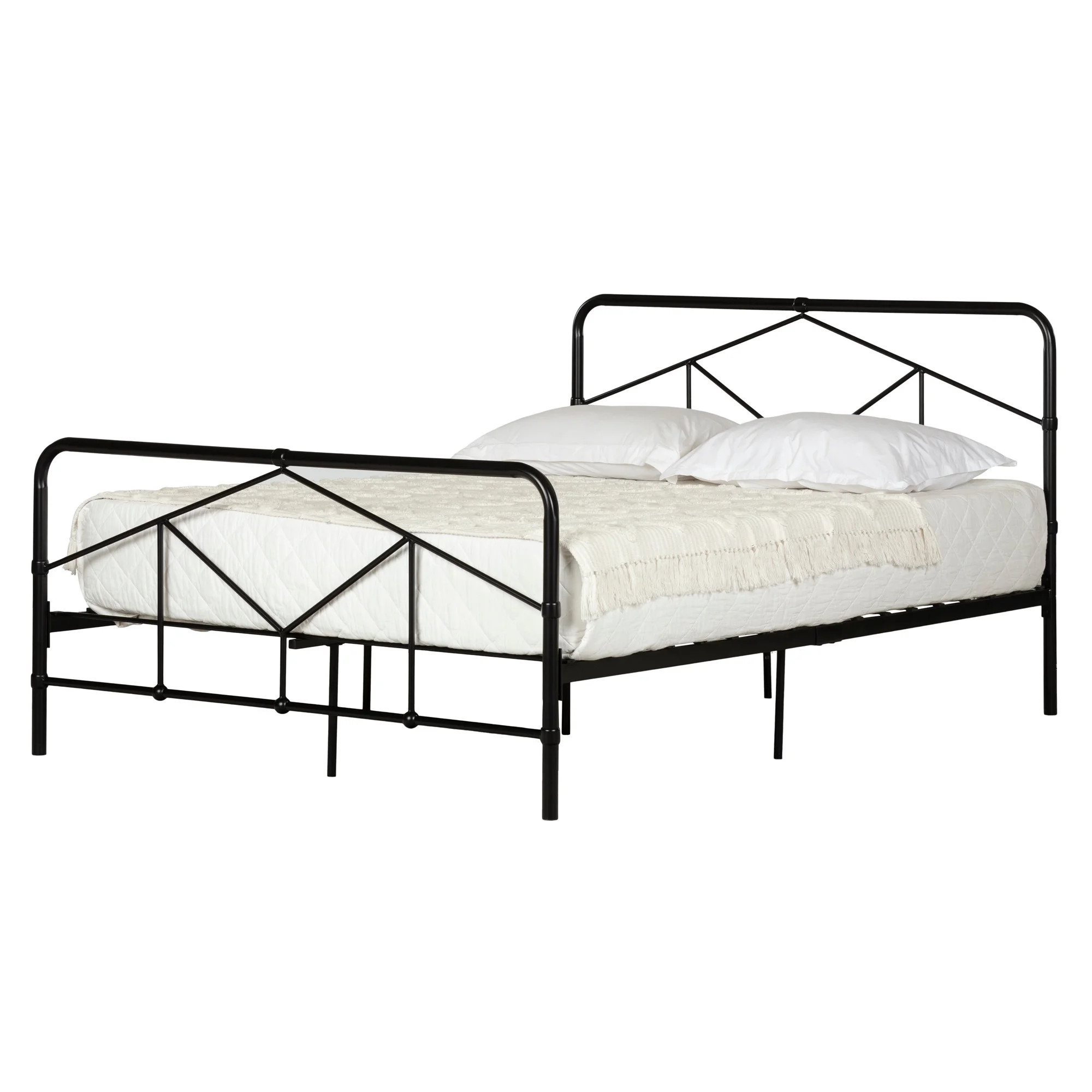 South Shore Sazena Geometric Metal Platform Bed, Multiple Sizes | Walmart (US)