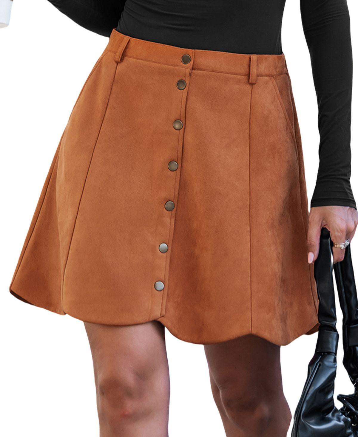 Cupshe Women's Cider & Spice Orange Mini Skirt - Brown | Macy's