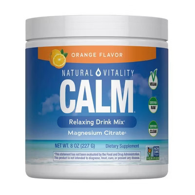 Natural Vitality CALM Anti-Stress Vegan Magnesium Supplement Powder - Orange - 8oz | Target
