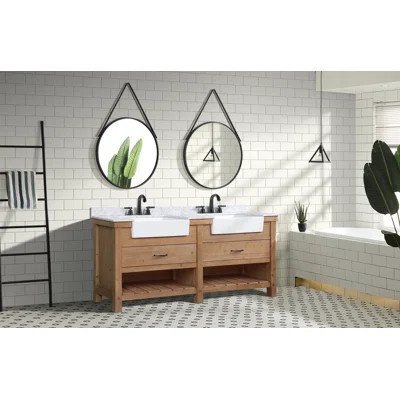 Marina 72" Double Bathroom Vanity Set | Wayfair North America