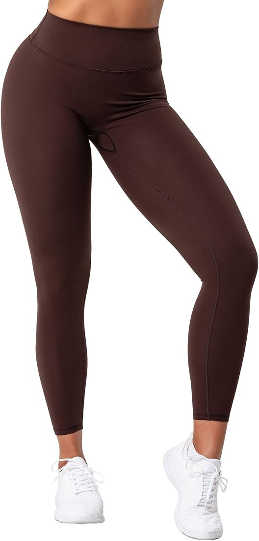 Kamo Fitness Serenity No Front Seam Leggings 25" Inseam Yoga Pants High Waisted Soft Workout Tigh... | Amazon (US)