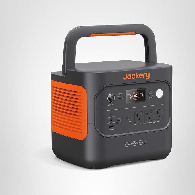 Jackery Explorer 2000 v2 Portable Power Station, 2042Wh LiFePO4 Home Backup Battery, 2200W Solar ... | Amazon (US)