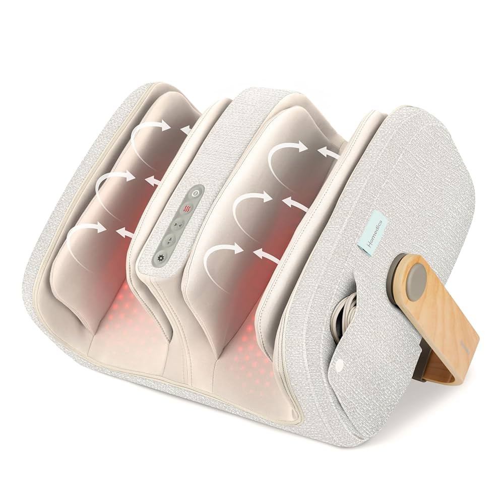 Homedics Luxe Comfort Foot Massager & Calf Massager with Heat, Shiatsu, Deep Kneading, Air Compre... | Amazon (US)
