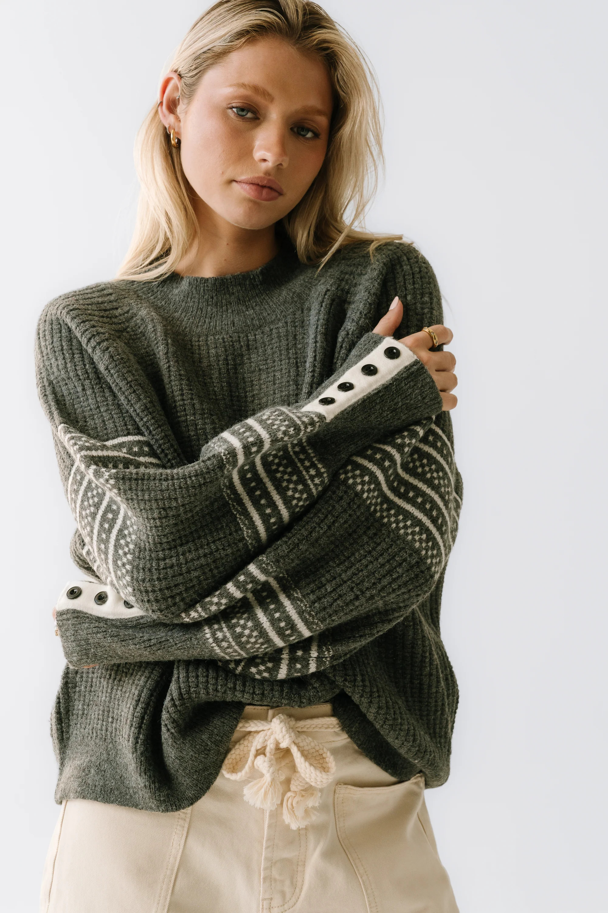 Jayda Oversized Sweater in Grey | Böhme US