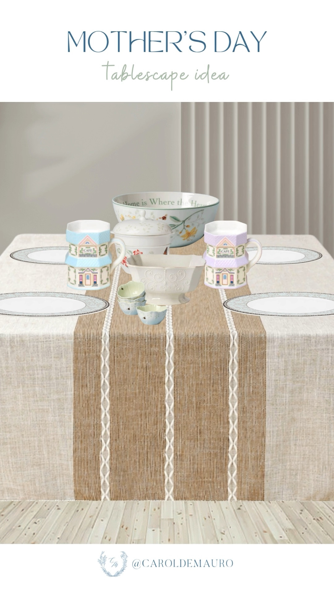 Wan to throw a picture-perfect spring brunch? Grab a textured runner, layer up some simple white plates, and use these charming, pastel cafe mugs for a serious dose of whimsical style. You’ll love how fresh and inviting it makes your whole table feel.

mother's day, table setting, hostess life, entertaining at home, dinnerware, party inspo, table setup, spring decor

#LTKSeasonal #LTKMothersDay #LTKHome