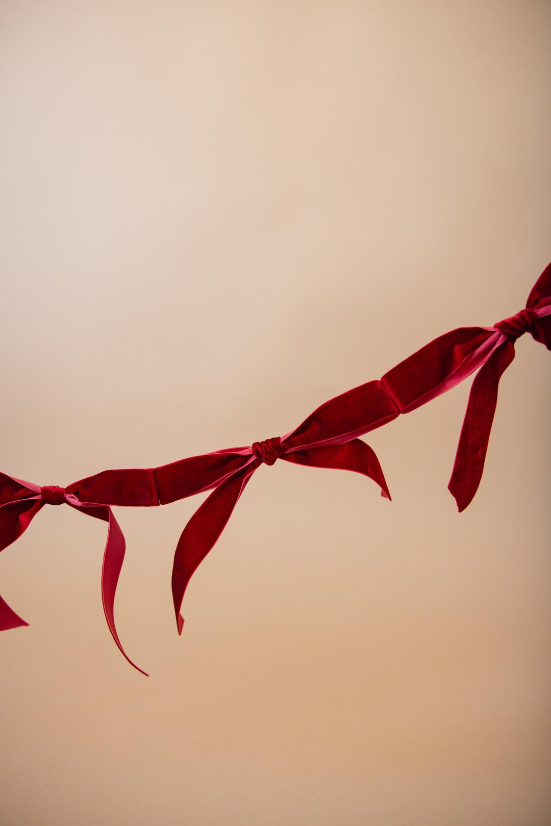 Bow Garland in Red Velvet | Etsy (US)