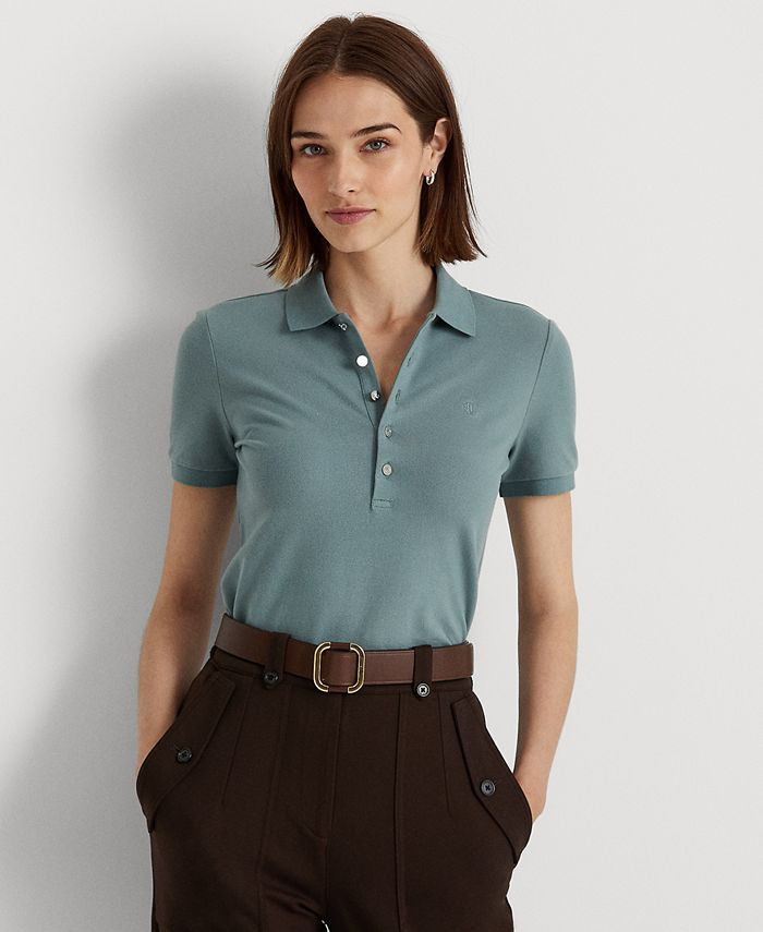 Lauren Ralph Lauren Piqué Polo Shirt & Reviews - Tops - Women - Macy's | Macys (US)