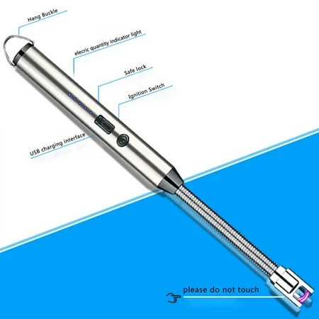 Starynighty Electric Lighter Long Neck Rechargeable Lighter with LED Battery Indicator Safety Switch | Walmart (US)