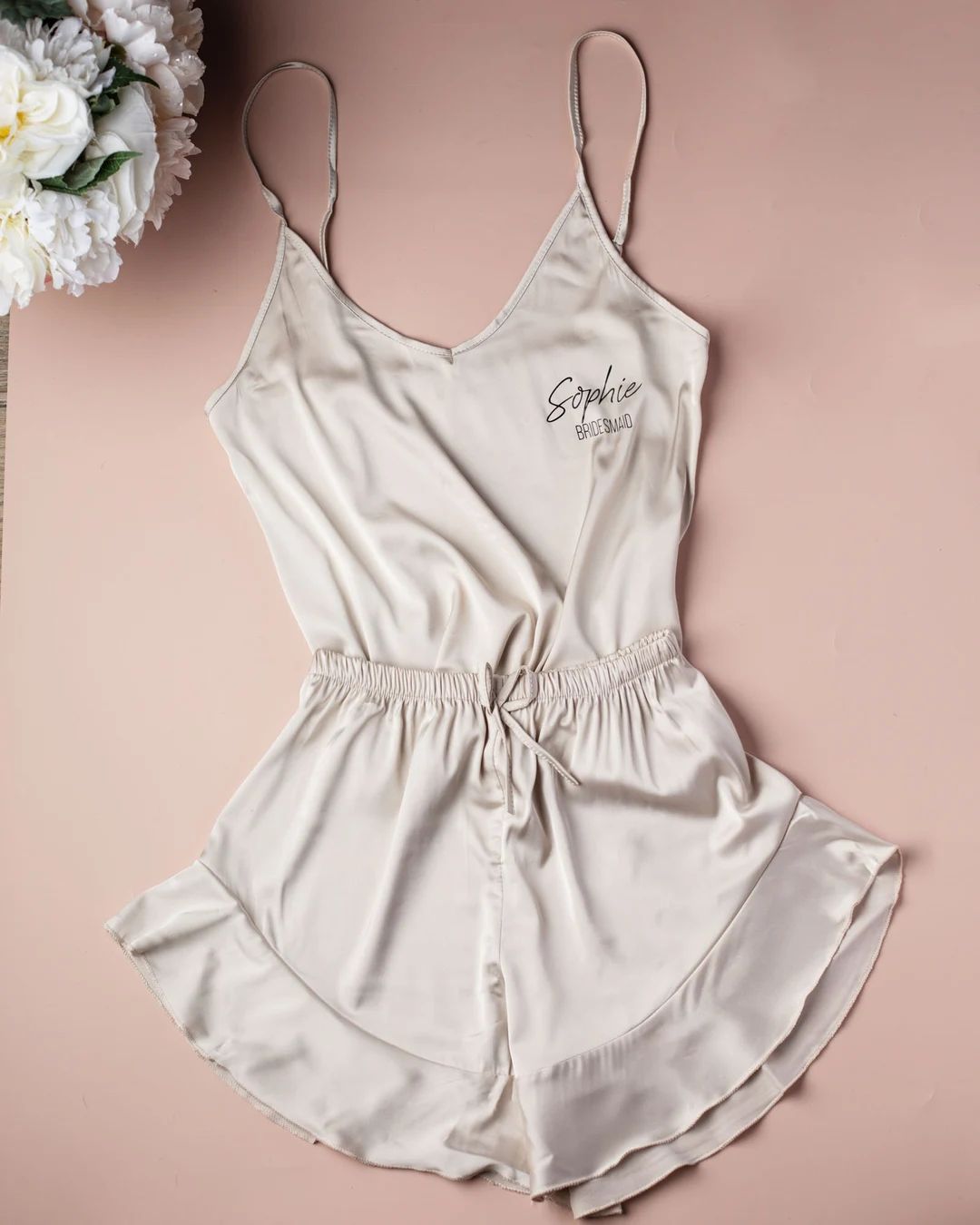Personalized Gift CAMI SET Front Customization Bridal Party Pajamas Camisole Set Bridesmaid Propo... | Etsy (US)