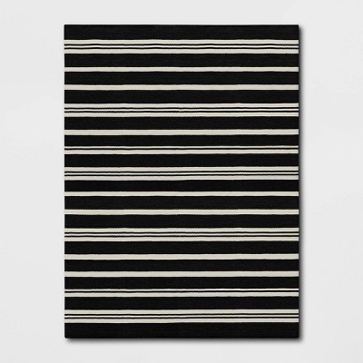 Outdoor Rug Black Stripe - Threshold™ Designed with Studio McGee | Target