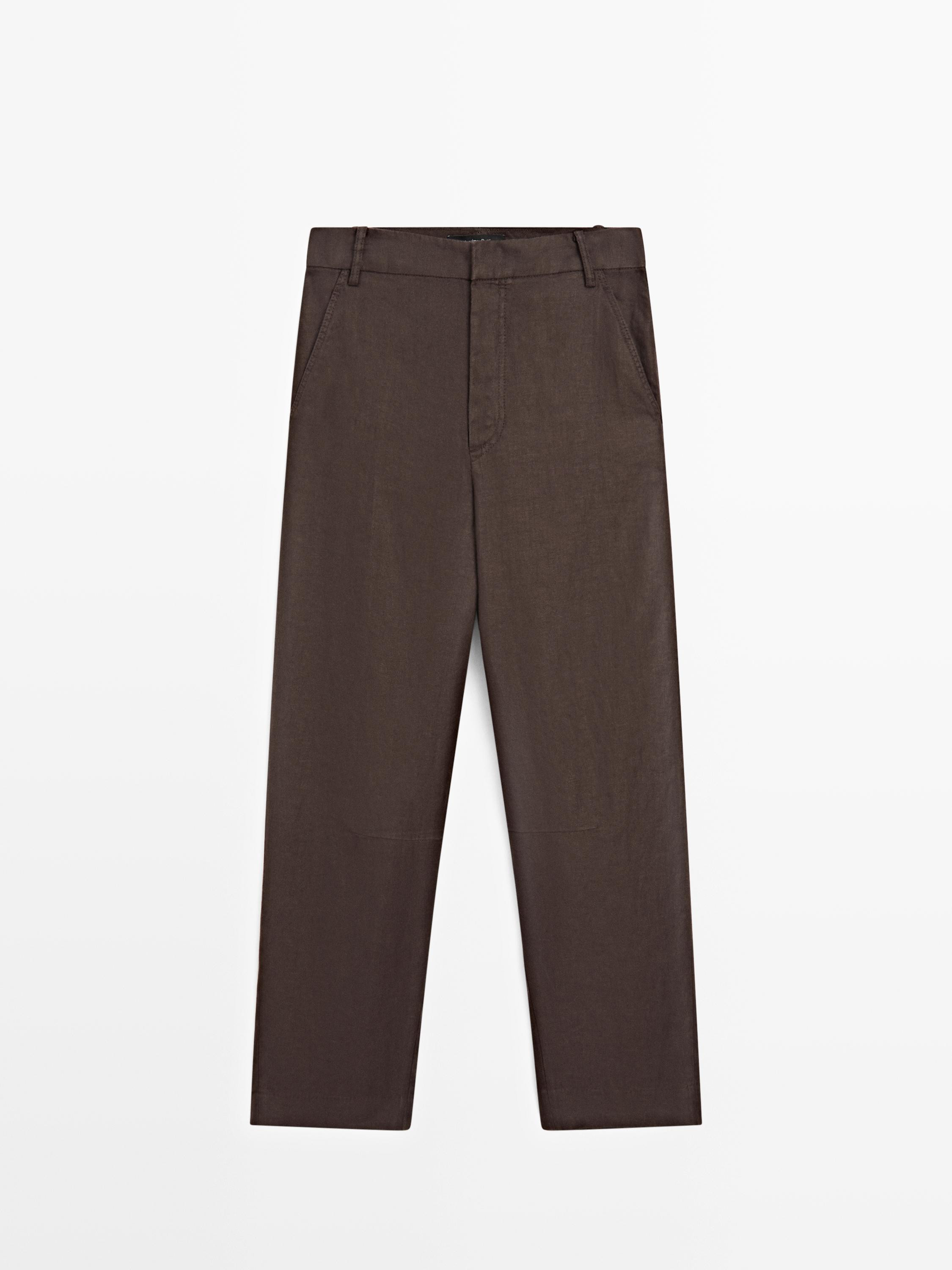 Flowing 100% linen trousers | Massimo Dutti US
