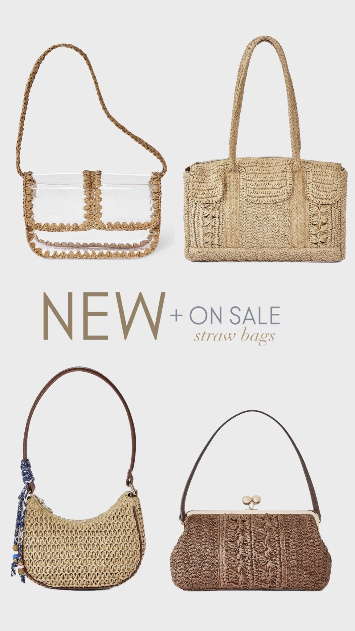 NEW! + ON SALE STRAW BAGS

#LTKgrwm #LTKmomlife #LTKootd