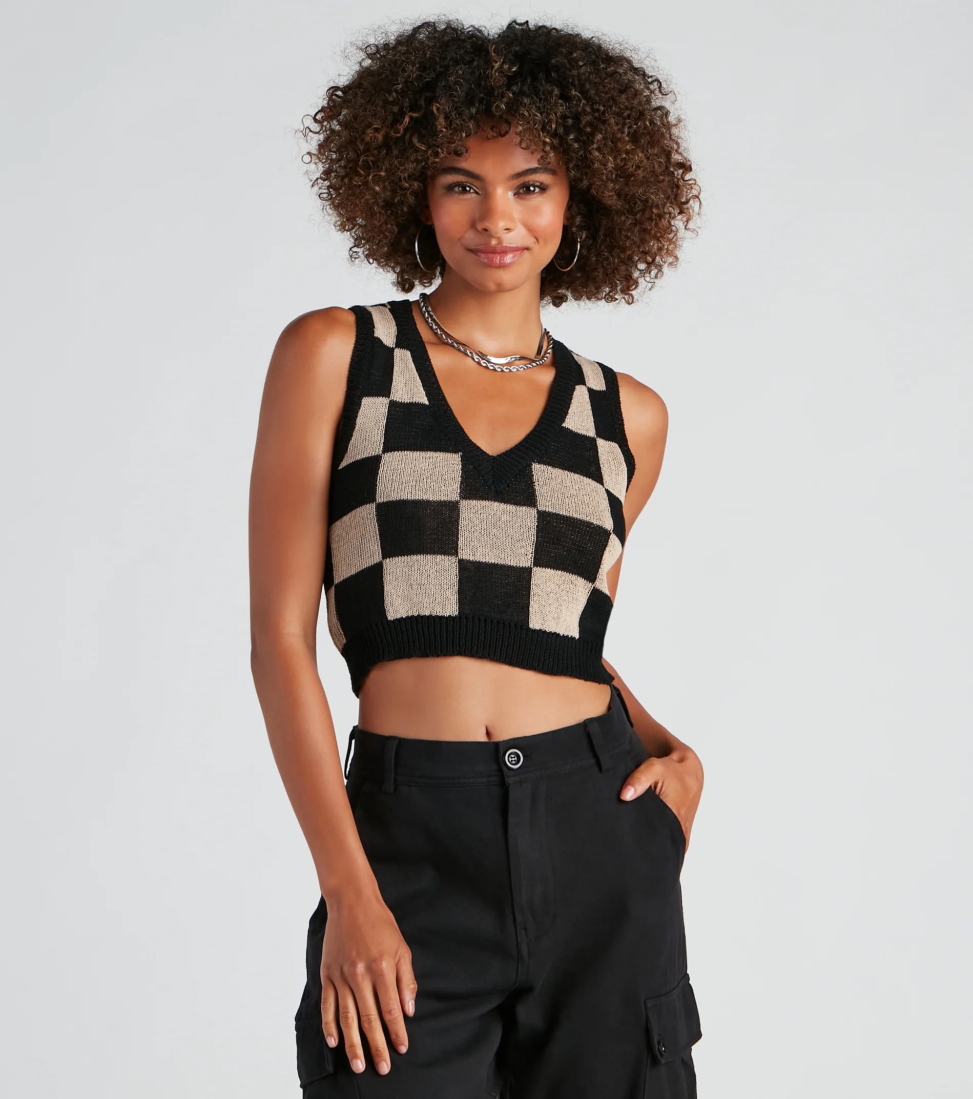 Object Of Style Checkered Vest | Windsor Stores