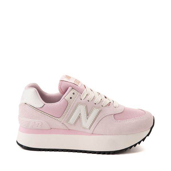 Womens New Balance 574+ Athletic Shoe - Mid-Century Pink / Pink Granite / Linen | Journeys