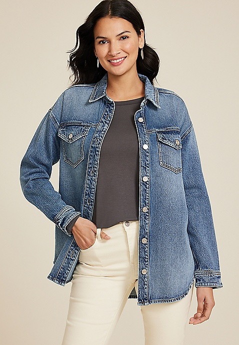 m jeans by maurices™ Denim Shacket | Maurices