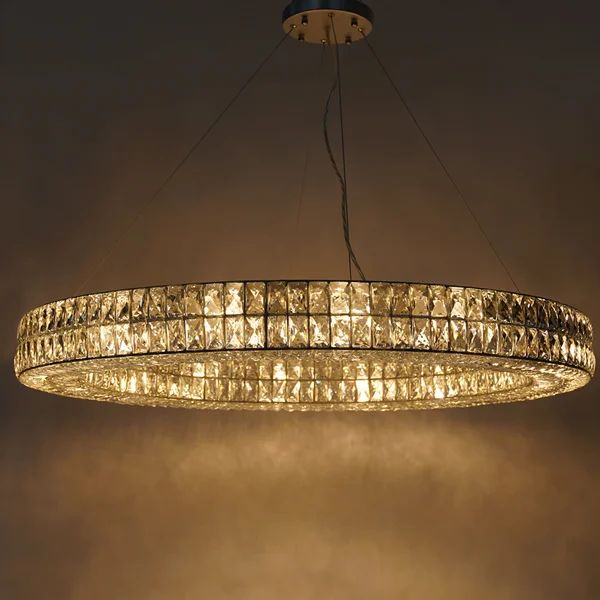 Modern K9 Crystal Chandelier Lighting Round Crystal Pendant Lighting Luxury LED Chandelier | Wayfair North America
