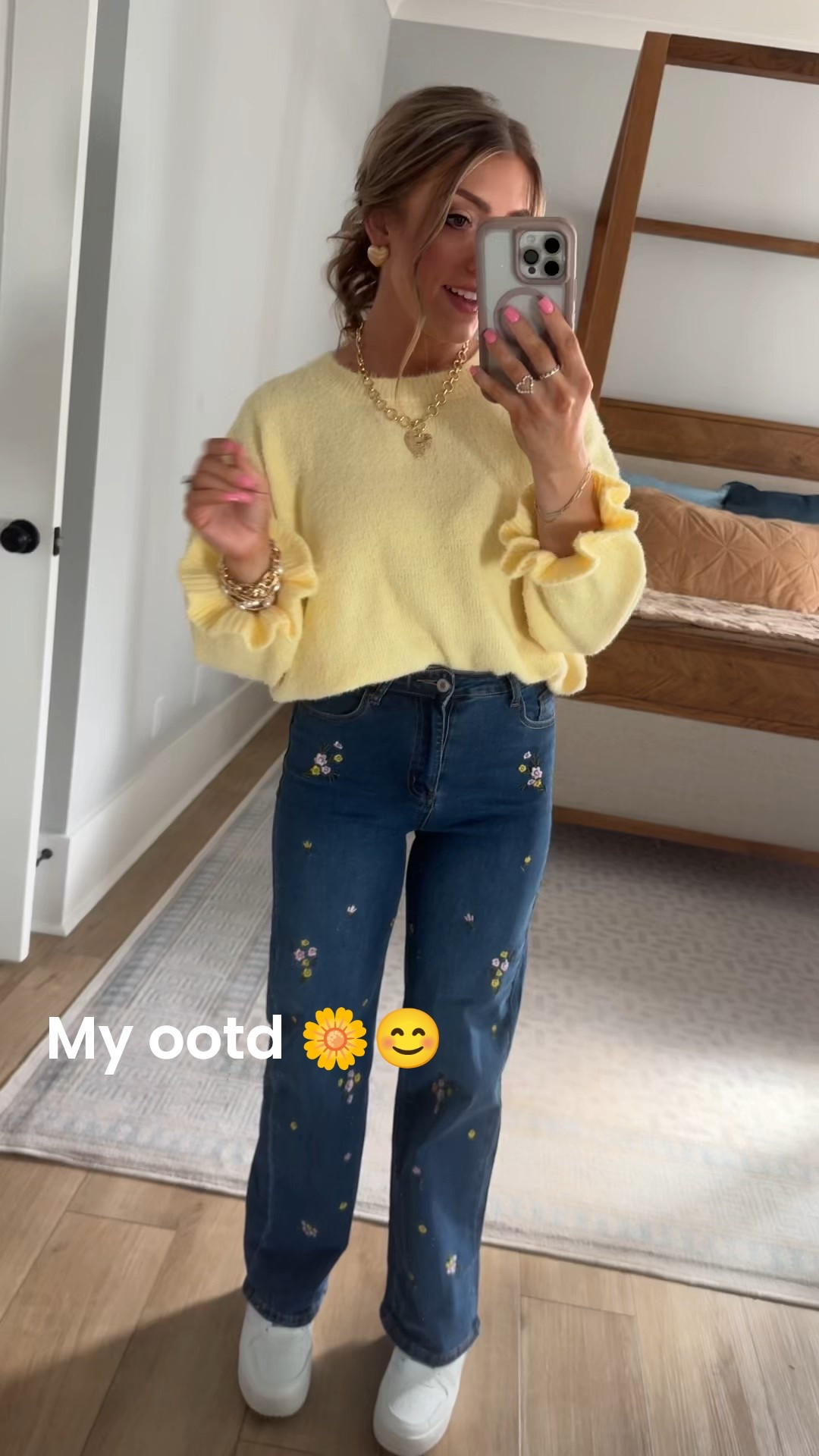 This Amazon outfit is giving all the cute, cozy, and effortless vibes! ✨ The ruffle sleeve sweater is such a flattering, feminine piece — soft, lightweight, and perfect for layering into spring. Paired with these embroidered jeans, it’s the sweetest everyday look that still feels totally styled and put together.

If you’re looking for affordable Amazon fashion that feels boutique-inspired, this combo is a must. These embroidered denim jeans add the perfect pop of detail, and the ruffle sleeve sweater works for casual days, brunch dates, school drop-off style, and weekend errands.

Sharing all the links to this Amazon outfit in my LTK — such an easy way to elevate your everyday wardrobe without spending a fortune!

#AmazonFashion #AmazonOutfit #AffordableFashion #EmbroideredJeans #RuffleSleeveSweater #CasualChic #EverydayOutfits #MomStyle #SpringOutfits #StyleOnABudget #AmazonFinds #LTKFinds #ShopMyLook #BudgetFriendlyFashion #CuteAndCasual