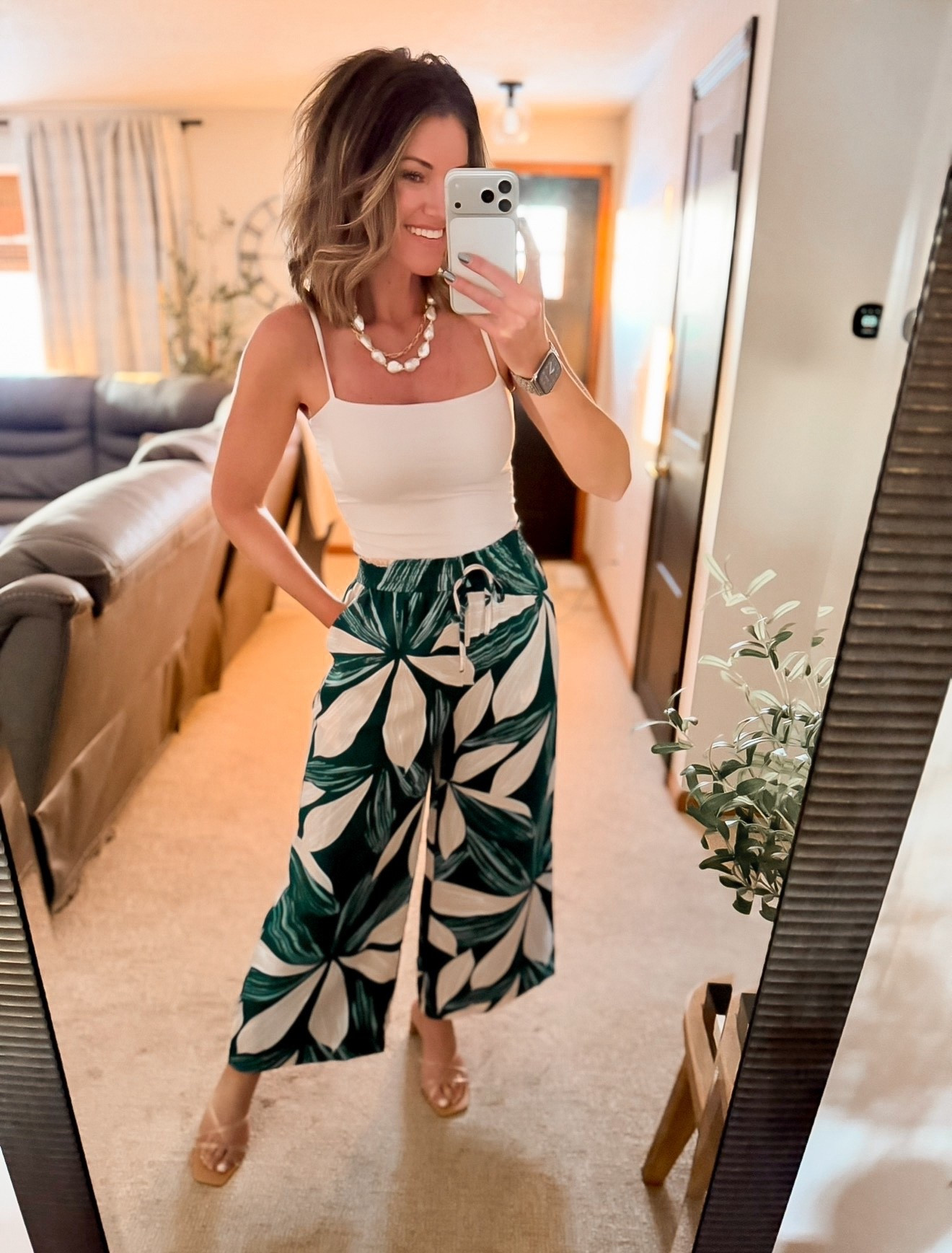 Flowy wide leg pants perfect for a warm weather vacation. 
Wearing medium in tank and pants 

#LTKSeasonal #LTKTravel