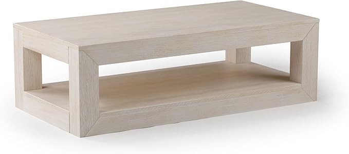 Plank+Beam Modern Rectangular Coffee Table with Shelf, 48", Solid Wood Center Table with Storage,... | Amazon (US)