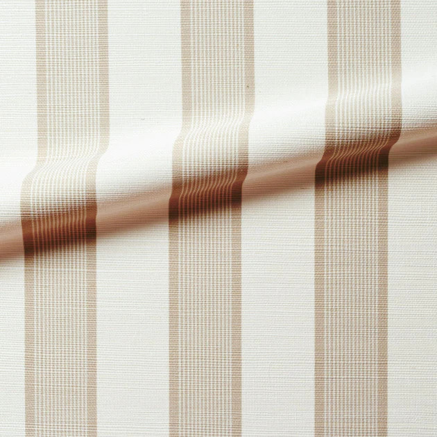 Emmy Stripe Khaki Grasscloth Wallcovering | Cailini Coastal