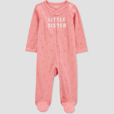 Carter's Just One You®️ Baby Girls' Floral Little Sister Sleep N' Play - Pink | Target