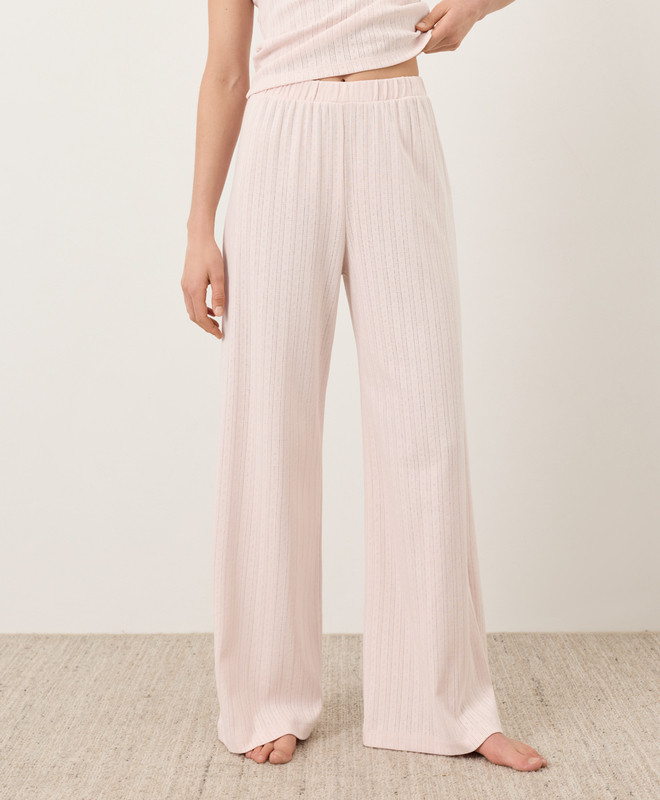 Women’s Pointelle Wide Leg Pant made with Organic Cotton | Pact | Pact Apparel