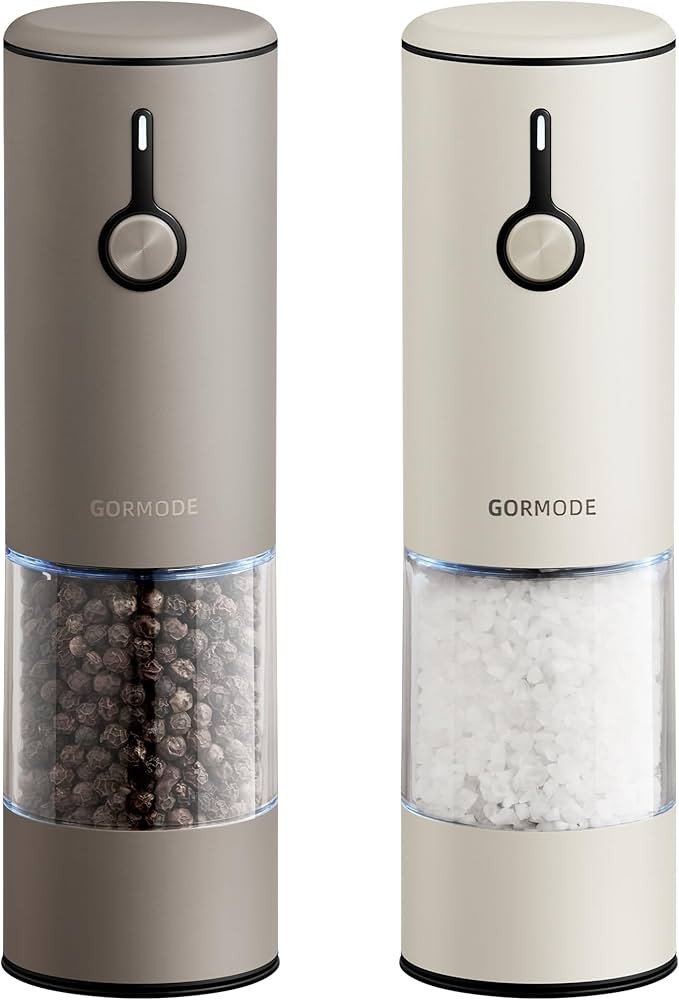Stainless Steel Rechargeable Electric Salt and Pepper Grinder Set – USB Charging, One-Hand Elec... | Amazon (US)