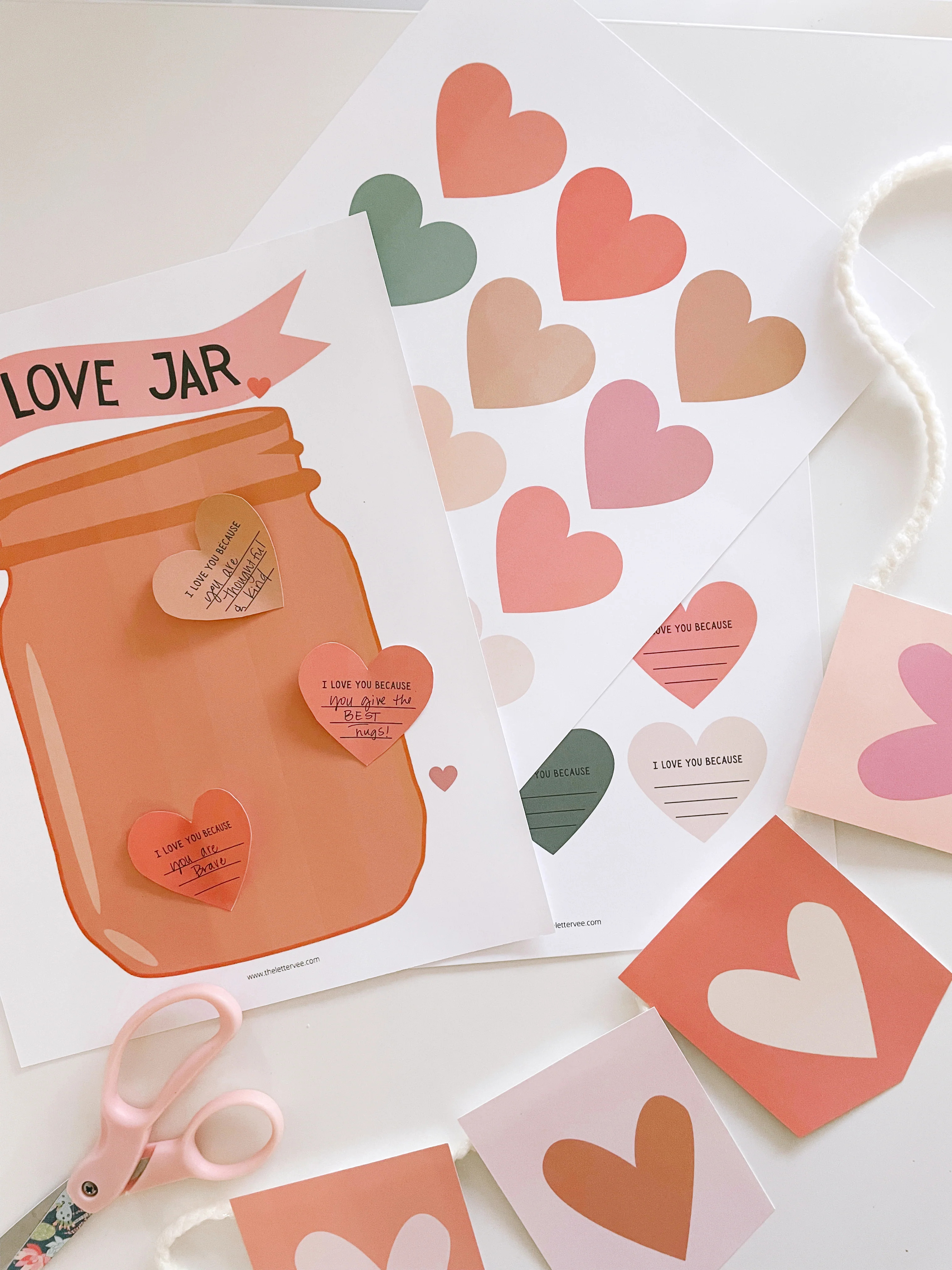 Love Jar | Printable Activity | The Letter Vee